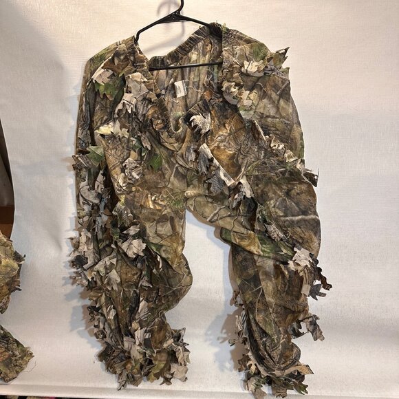RealTree Ghillie 2x-3x Hunting Camouflage Leafy Suit Jacket Pants Set Polyester - Picture 5 of 11